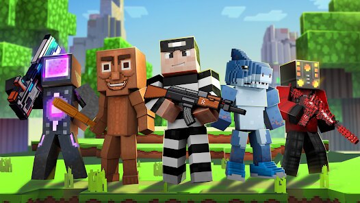 Cops N Robbers:Pixel Craft Gun screenshot 1