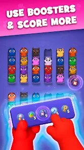 Kitty Sort: Twisted Tails screenshot 2