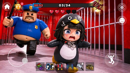 Gugu Gaga Penguin Obby Prison screenshot 1