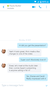 Skype for Business for Android screenshot 2
