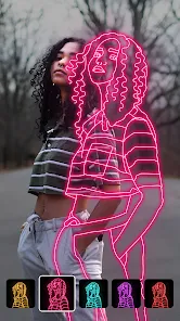 Instasquare Photo Editor: Neon screenshot 1