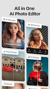 AI Photo Editor, Collage-Fotor screenshot 1