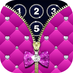 Diamond Zipper Lock Screen